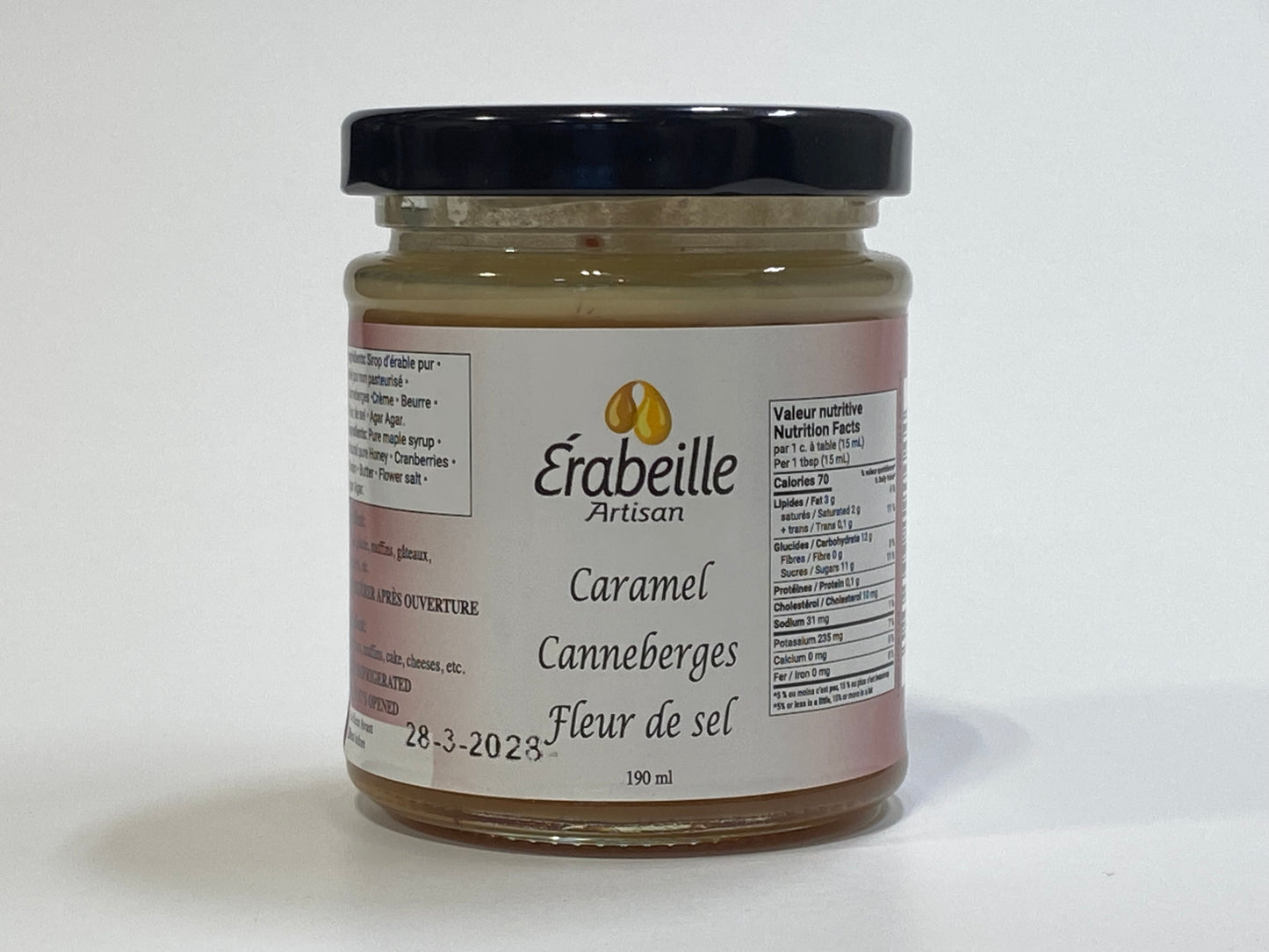 Caramel canneberges fleur de sel