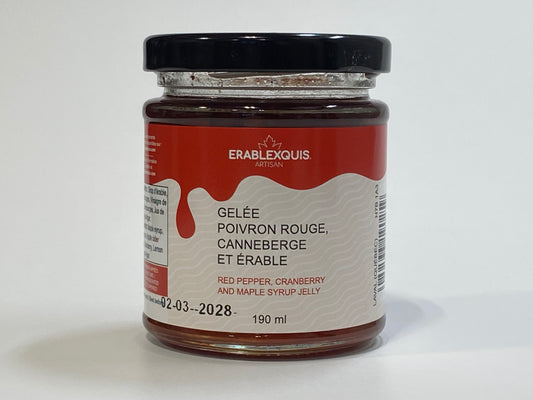 Gelée de poivron rouge, de canneberge et d’érable